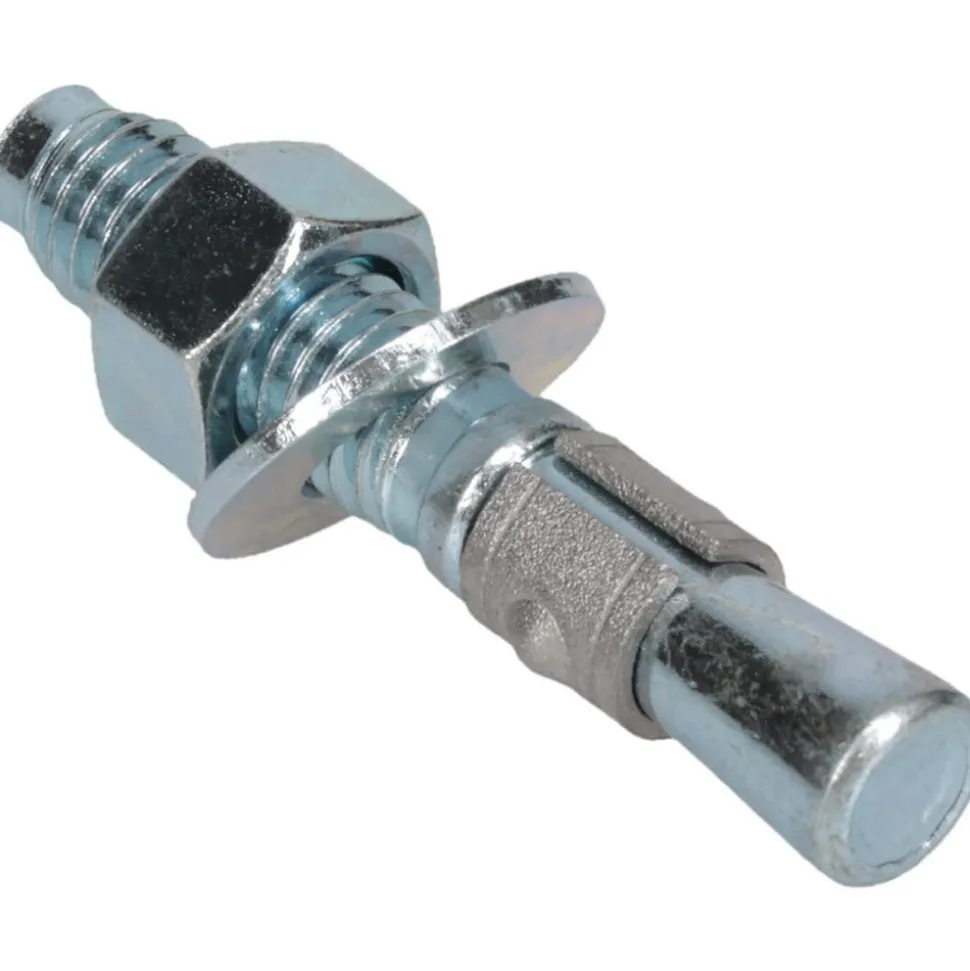 Concrete Wedge Expansion Anchor: 3/8" Dia, 2-1/4" OAL