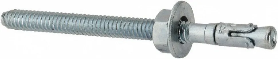 Concrete Wedge Expansion Anchor: 1/4" Dia, 3-1/4" OAL
