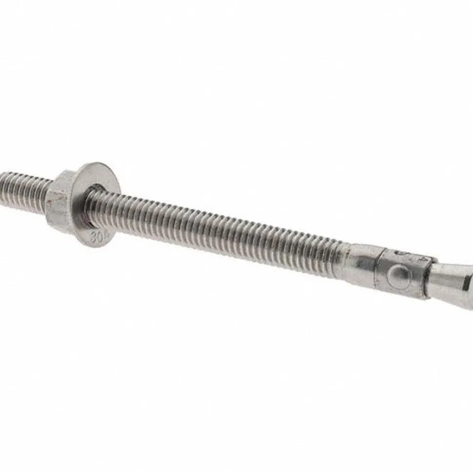 Concrete Wedge Expansion Anchor: 3/8" Dia, 5" OAL, 1-5/8" Min Embedment