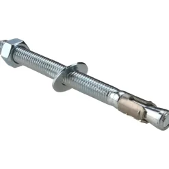 Concrete Wedge Expansion Anchor: 3/8" Dia, 5" OAL