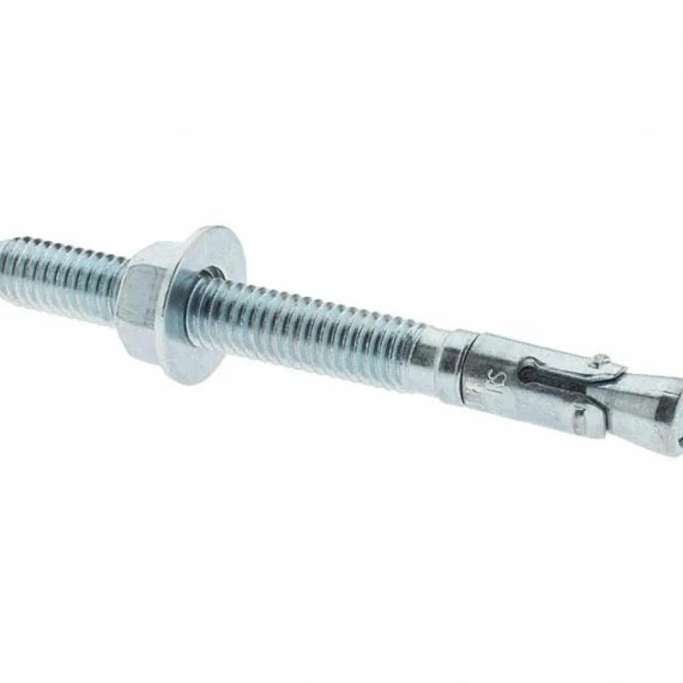 Concrete Wedge Expansion Anchor: 3/8" Dia, 3-3/4" OAL