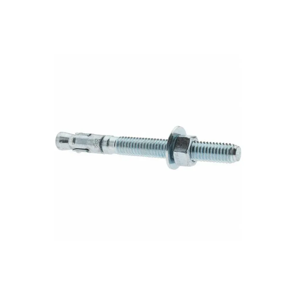 Concrete Wedge Expansion Anchor: 3/8" Dia, 3-3/4" OAL