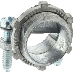 Conduit Connector: Die Cast Zinc, 3/8" Trade Size