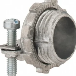 Conduit Connector: Die Cast Zinc, 3/8" Trade Size