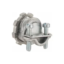 Conduit Connector: Die Cast Zinc, 3/8