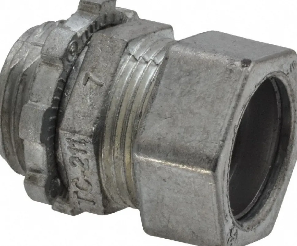 Conduit Connector: For EMT, Die Cast Zinc, 1/2" Trade Size