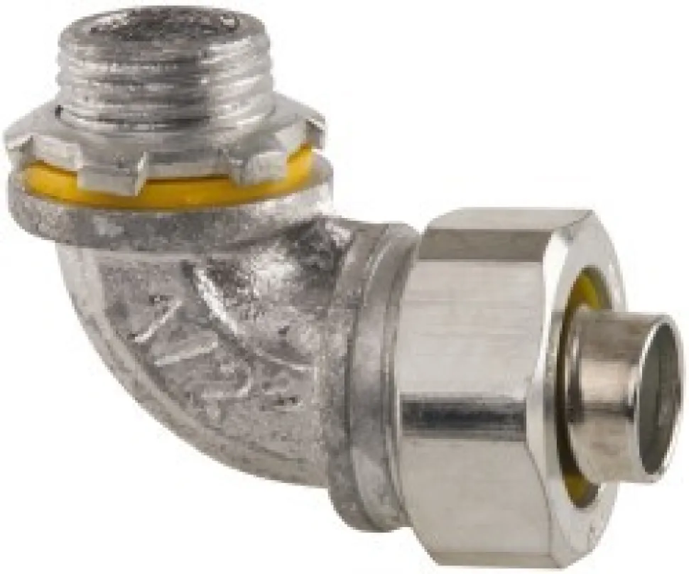 Conduit Connector: For Liquid-Tight, Malleable Iron, 1/2" Trade Size