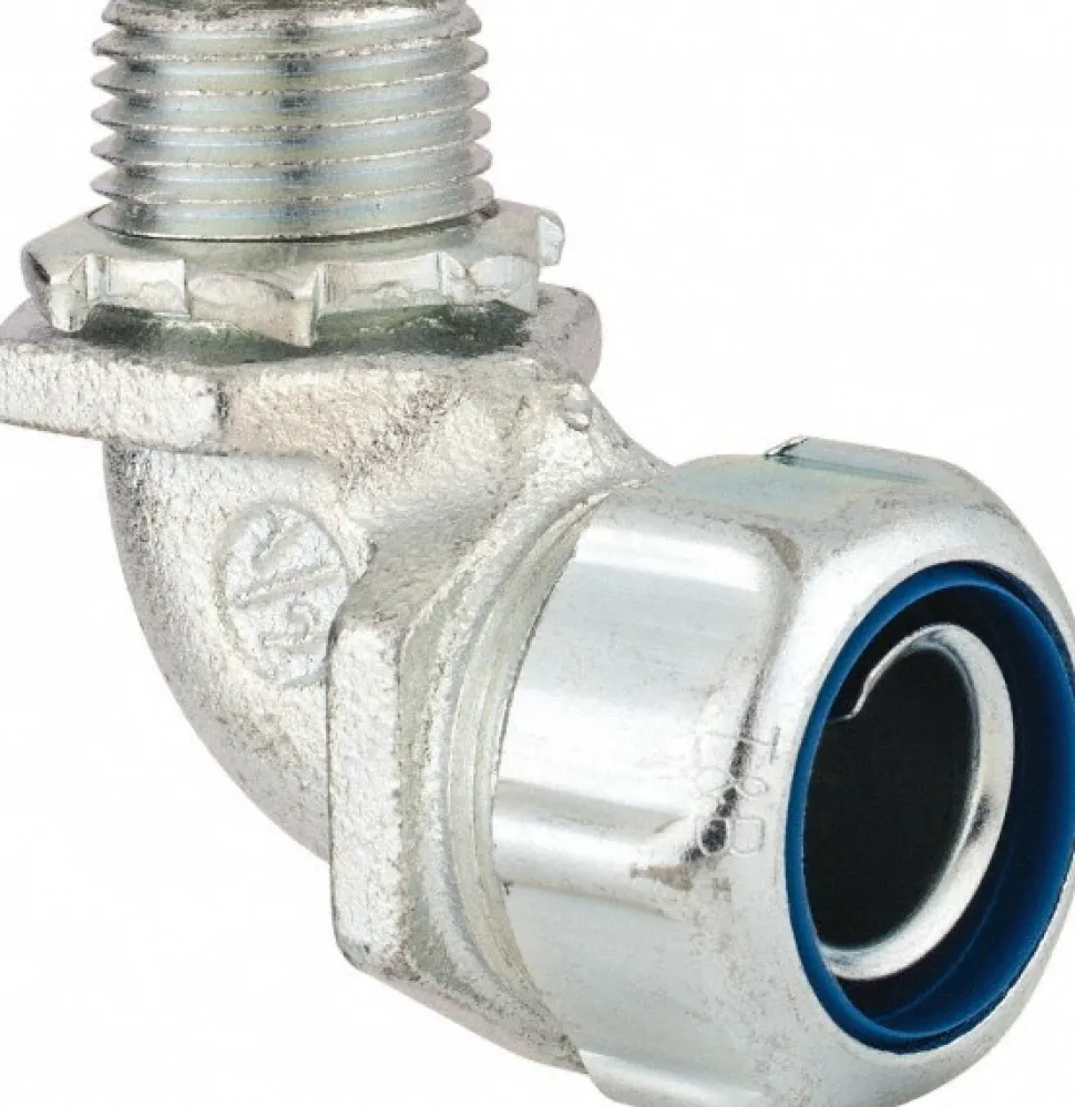 Conduit Connector: For Liquid-Tight, Malleable Iron, 1/2" Trade Size