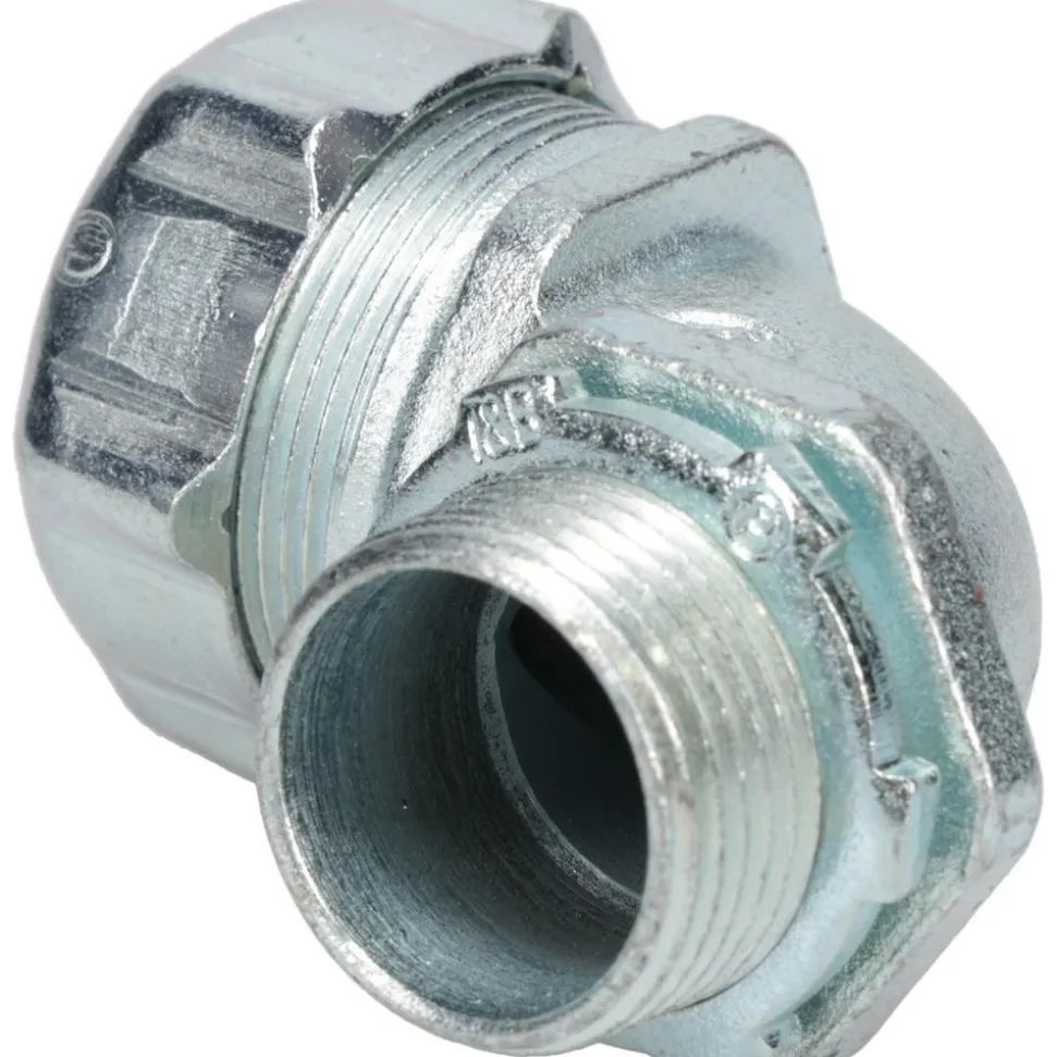 Conduit Connector: For Liquid-Tight, Malleable Iron, 3/4" Trade Size