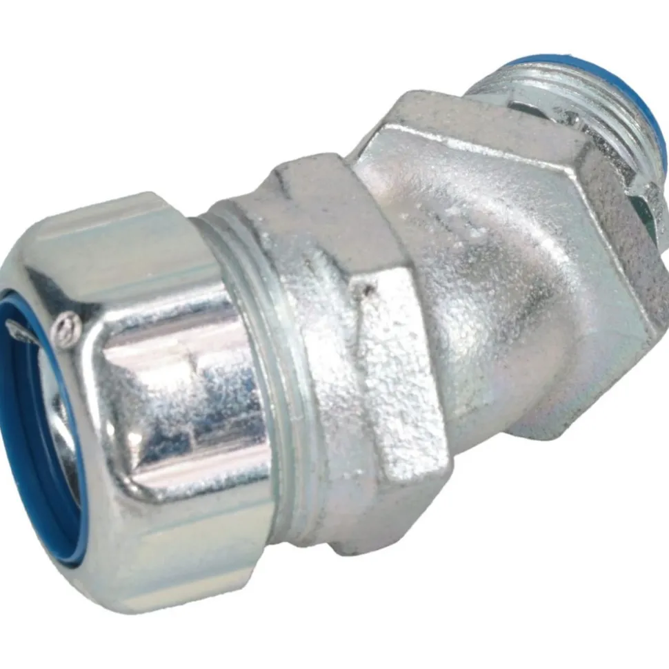 Conduit Connector: For Liquid-Tight, Malleable Iron, 1/2" Trade Size