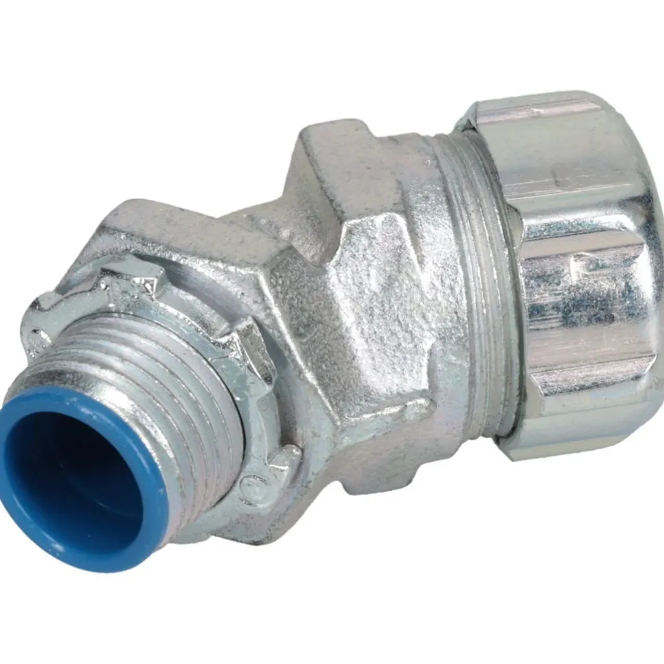 Conduit Connector: For Liquid-Tight, Malleable Iron, 1/2" Trade Size