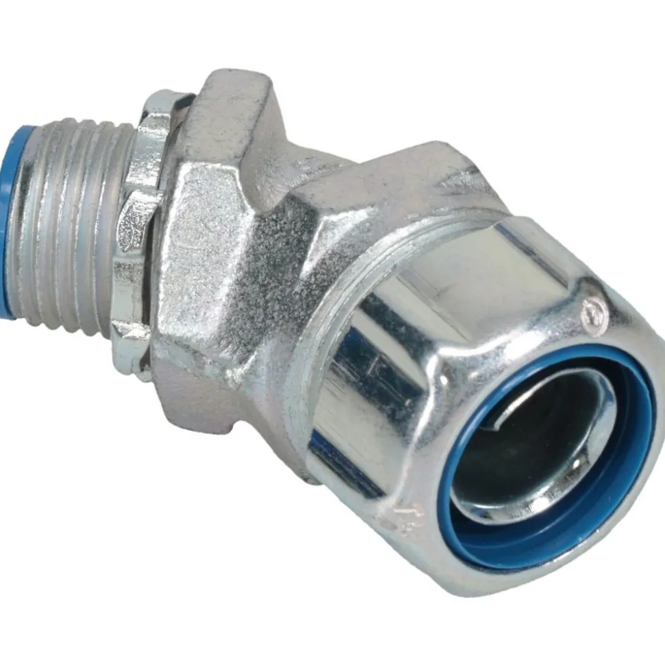 Conduit Connector: For Liquid-Tight, Malleable Iron, 1/2" Trade Size