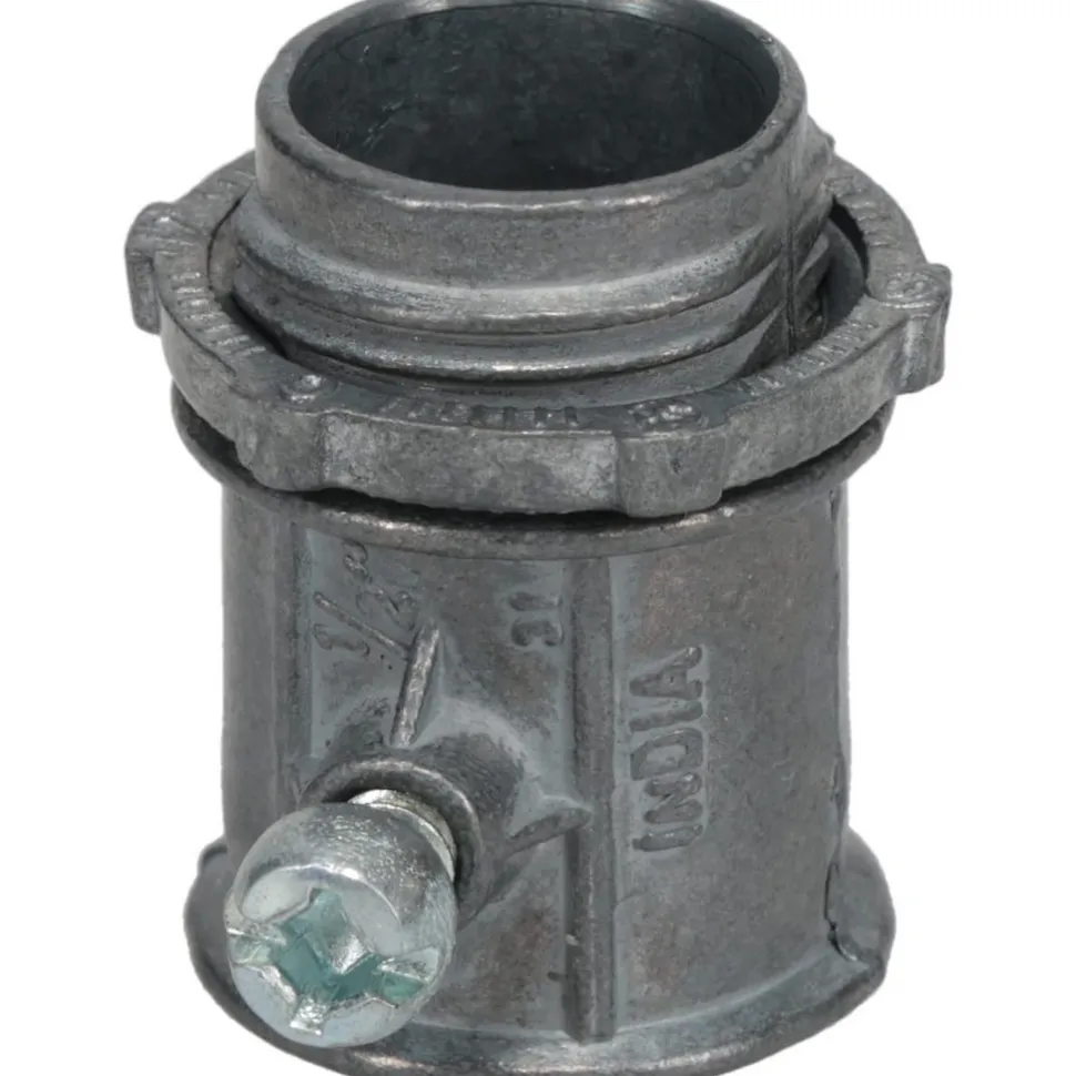 Conduit Connector: For EMT, Die Cast Zinc, 1/2" Trade Size