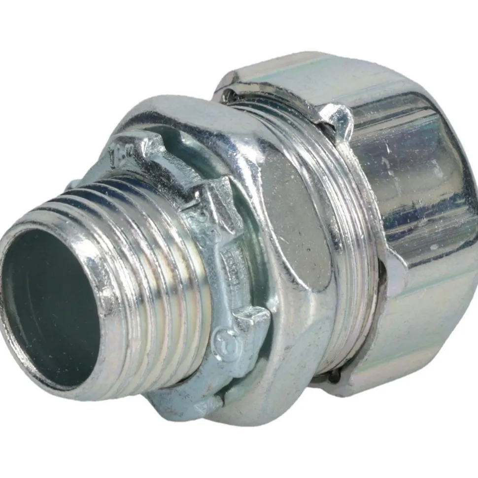 Conduit Connector: For Liquid-Tight, Steel, 1/2" Trade Size