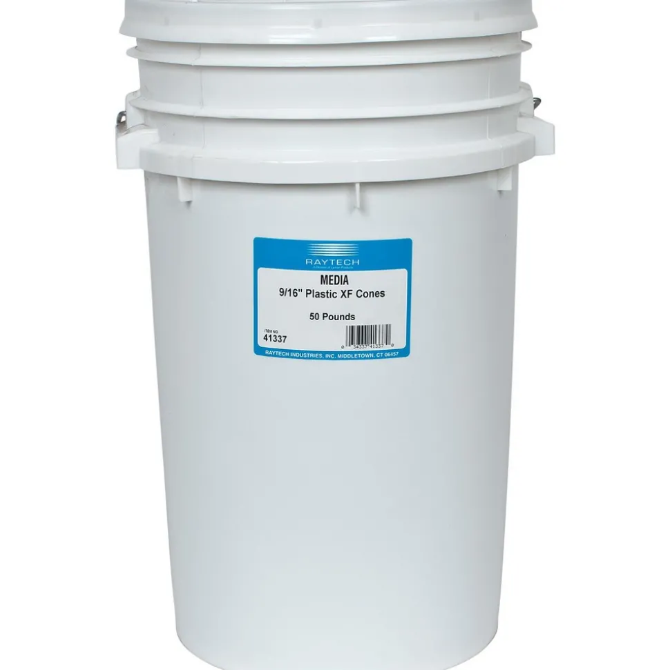 Cone Tumbling Media: Plastic Carrier, 9/16" Long, 9/16" High