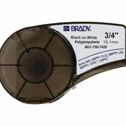 Continuous Tape Cartridges for Printers: 3/4" x 21', Polypropylene, White