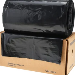 Contractor Trash Bags: 56.000 gal, 1.55 mil, Pack of 50