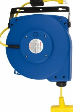 Cord & Cable Reel: 16 AWG, 50' Long, Outlet End