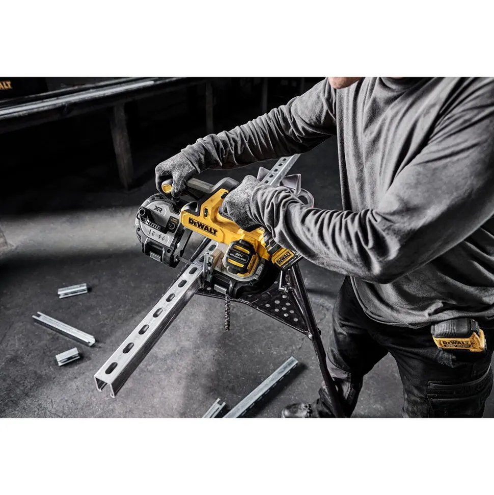 Cordless Portable Bandsaws: Voltage: 20.00 V; Maximum Depth of Cut (Decimal Inch): 3.3700; Low Speed (SFPM): 570; Cutting Capacity - Round: 3-3/8 in