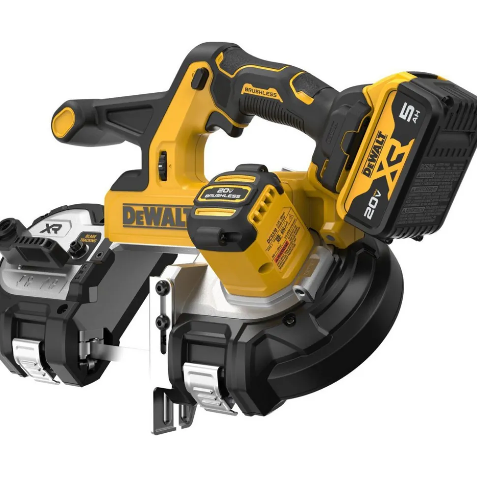Cordless Portable Bandsaws: Voltage: 20.00 V; Maximum Depth of Cut (Decimal Inch): 3.3700; Low Speed (SFPM): 570; Cutting Capacity - Round: 3-3/8 in