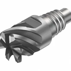 Corner Chamfer End Mill Head: 0.6299" Dia, 45 °, 6 Flute