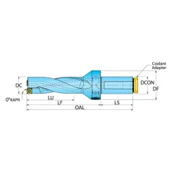 Corner Radius & Corner Chamfer End Mill Heads: Mill Diameter (mm): 16.00