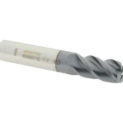 Corner Radius End Mill: 1/2" Dia, 1" LOC, 0.0300" Corner Radius, 4 Flute, Solid Carbide