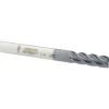 Corner Radius End Mill: 1/4" Dia, 3/4" LOC, 0.0300" Corner Radius, 4 Flute, Solid Carbide