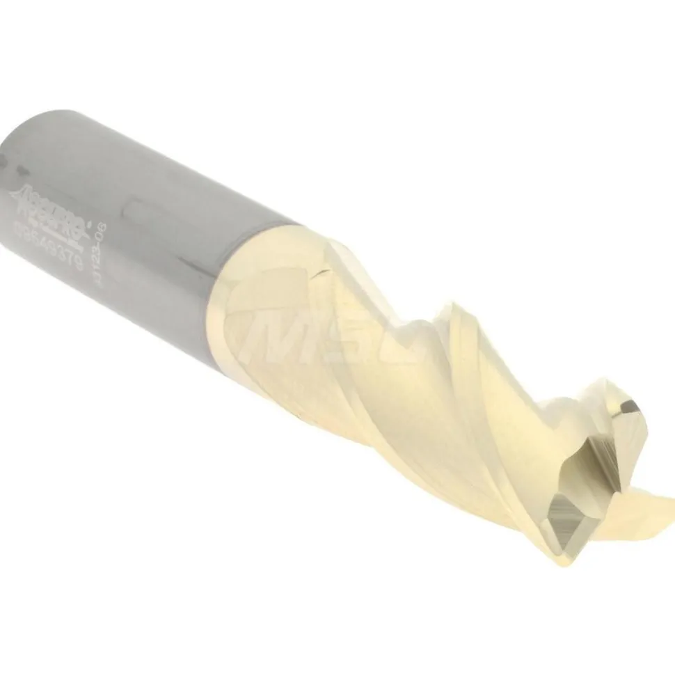 Corner Radius End Mill: 1/2" Dia, 1-1/4" LOC, 0.0300" Corner Radius, 3 Flute, Solid Carbide