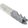 Corner Radius End Mill: 3/8" Dia, 7/8" LOC, 0.0300" Corner Radius, 4 Flute, Solid Carbide