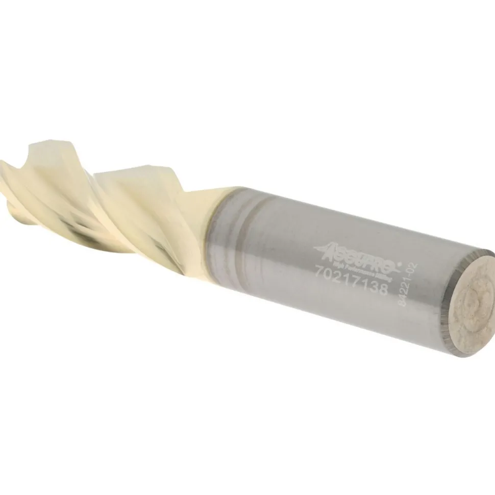 Corner Radius End Mill: 1/2" Dia, 1-1/4" LOC, 0.1250" Corner Radius, 3 Flute, Solid Carbide