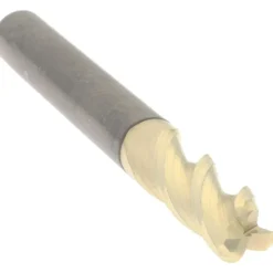 Corner Radius End Mill: 1/4" Dia, 3/4" LOC, 0.0600" Corner Radius, 3 Flute, Solid Carbide