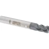 Corner Radius End Mill: 1/4" Dia, 3/8" LOC, 0.0300" Corner Radius, 4 Flute, Solid Carbide