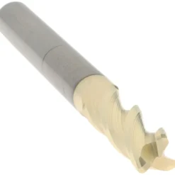 Corner Radius End Mill: 1/4" Dia, 3/4" LOC, 0.0300" Corner Radius, 3 Flute, Solid Carbide