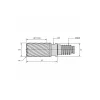 Corner Radius End Mill Head: 1" Dia, 19 Flutes