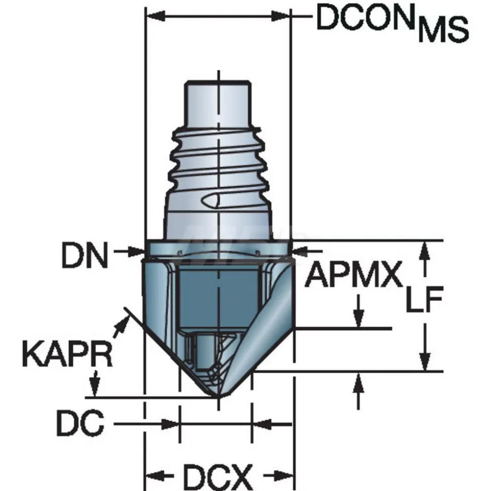 Corner Radius End Mill Head: 2 Flutes