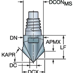 Corner Radius End Mill Head: 6 Flutes