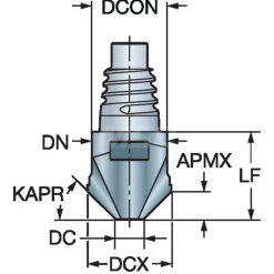 Corner Radius End Mill Head: 6 Flutes