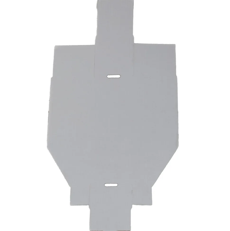 Corrugated Cardboard Hopper Shelf Bin: 4" OAW, 12" OAL, 4" OAH, White