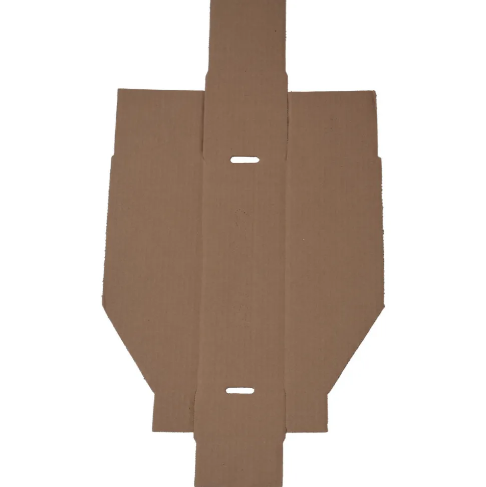 Corrugated Cardboard Hopper Shelf Bin: 4" OAW, 12" OAL, 4" OAH, White