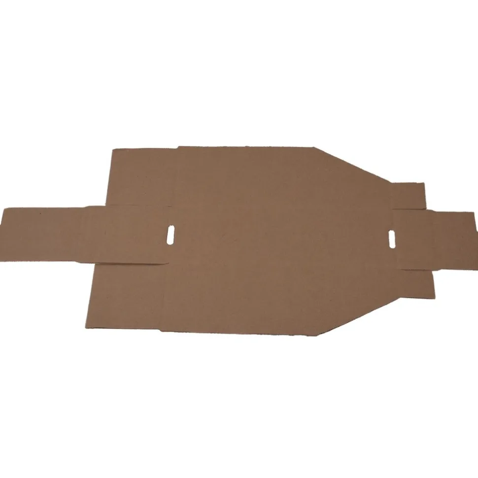Corrugated Cardboard Hopper Shelf Bin: 4" OAW, 12" OAL, 4" OAH, White