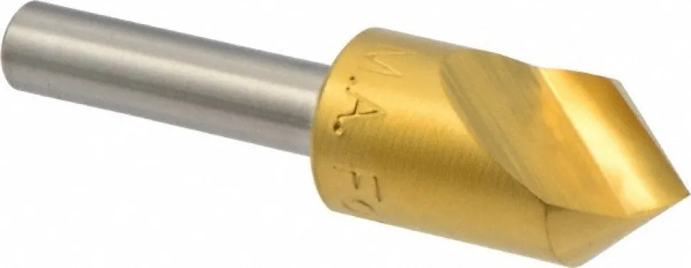 Countersink: 1/2" Head Dia, 82.00 deg Included Angle, 1 Flute, High-Speed Steel, Right Hand Cut