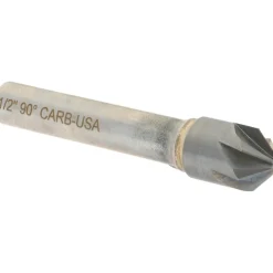 Countersink: 1/2" Head Dia, 90.00 deg Included Angle, 6 Flute, Solid Carbide, Right Hand Cut