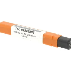 Countersink: 1/4" Head Dia, 90.00 deg Included Angle, 6 Flute, Solid Carbide, Right Hand Cut