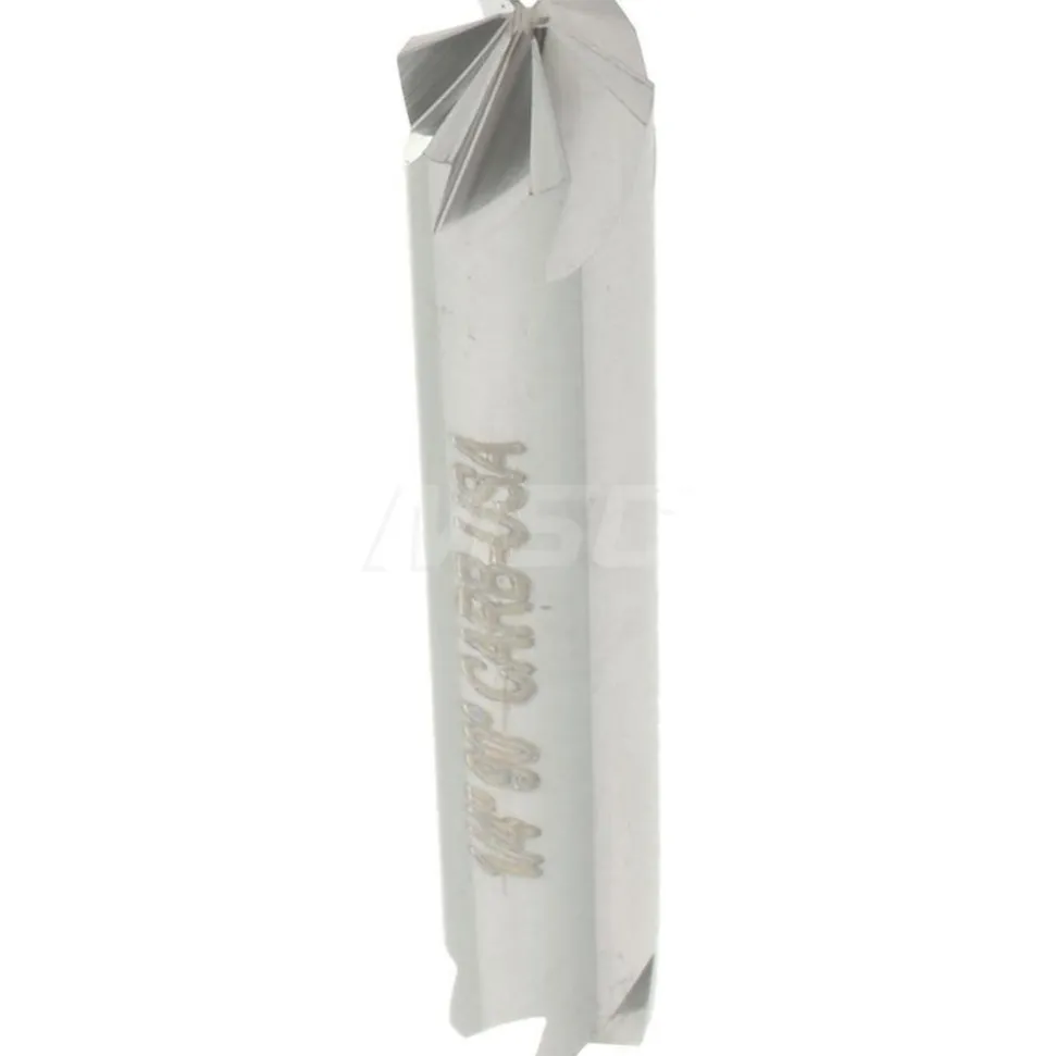 Countersink: 1/4" Head Dia, 90.00 deg Included Angle, 6 Flute, Solid Carbide, Right Hand Cut