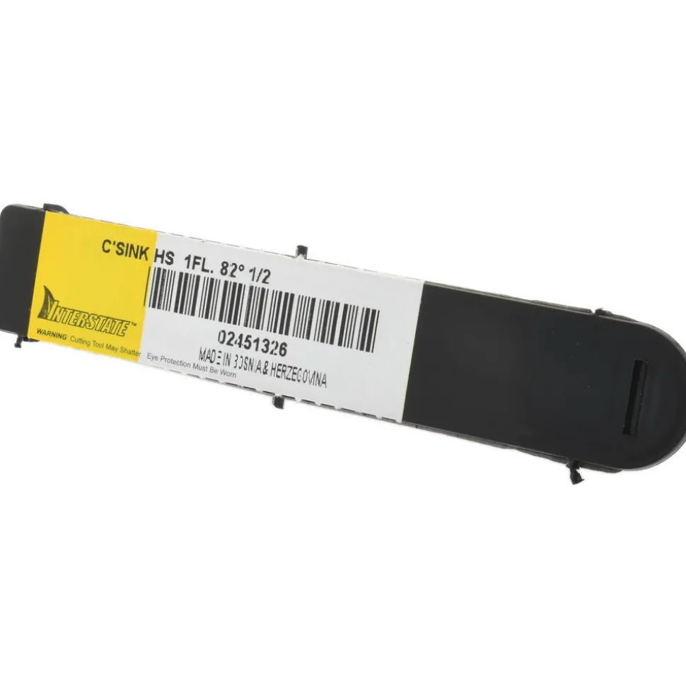 Countersink: 1/2" Head Dia, 82.00 deg Included Angle, 1 Flute, High-Speed Steel, Right Hand Cut