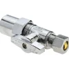 CPVC 1/2 Inlet, 125 Max psi, Chrome Finish, Brass Water Supply Stop Valve