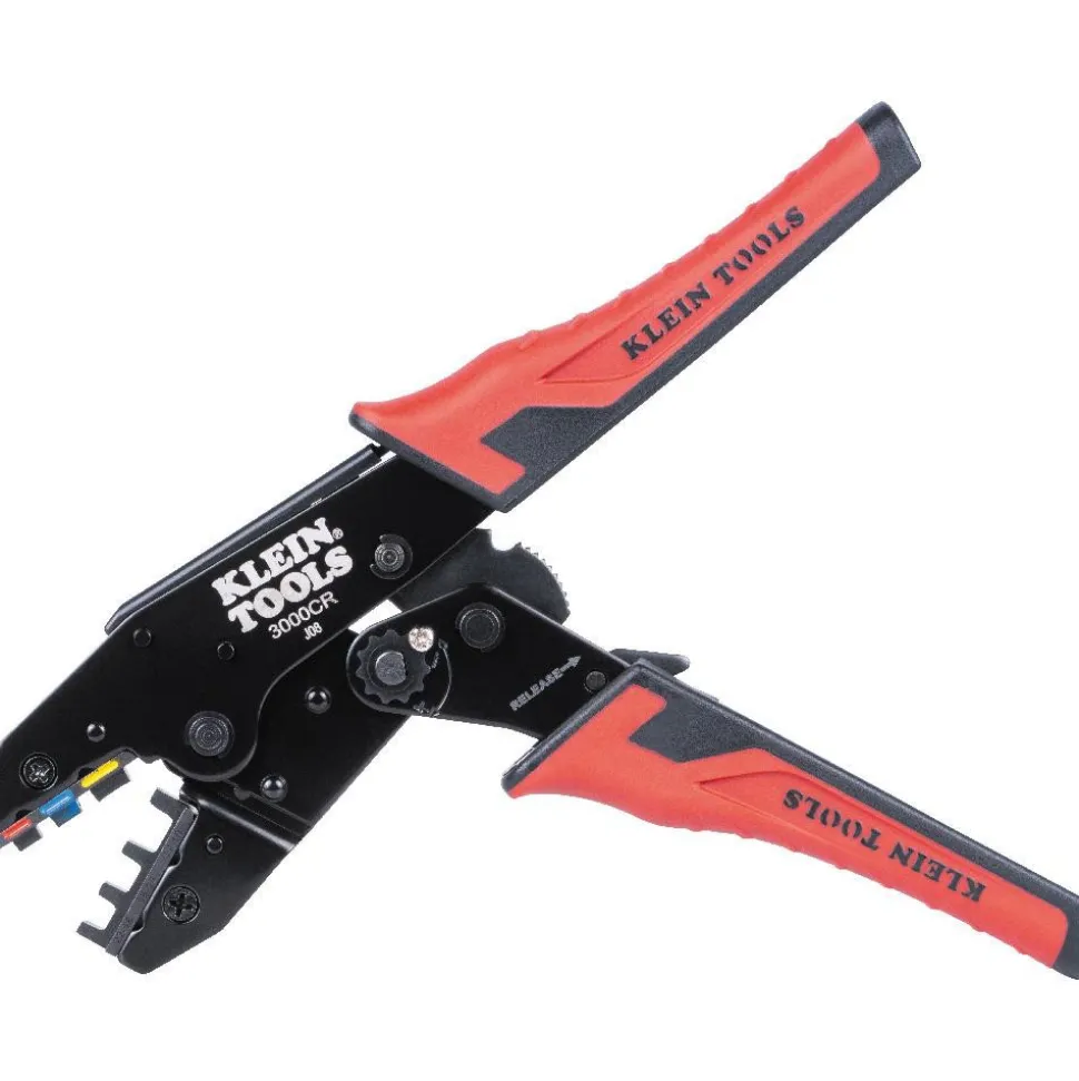 Crimpers: Handle Style: Dual Material; Type: Ratcheting Crimper; Crimper Type: Terminal Crimper; Maximum Wire Gauge: 22