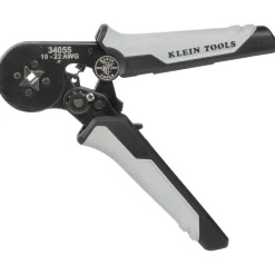Crimpers: Handle Style: Dual Material; Type: Ratcheting Crimper; Crimper Type: Ferrule; Maximum Wire Gauge: 22