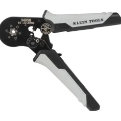 Crimpers: Handle Style: Dual Material; Type: Ratcheting Crimper; Crimper Type: Ferrule; Maximum Wire Gauge: 22